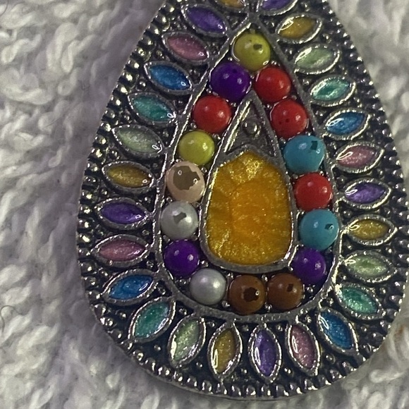 Vintage Boho Teardrop Clip-On Earrings # 04 - Picture 4 of 8